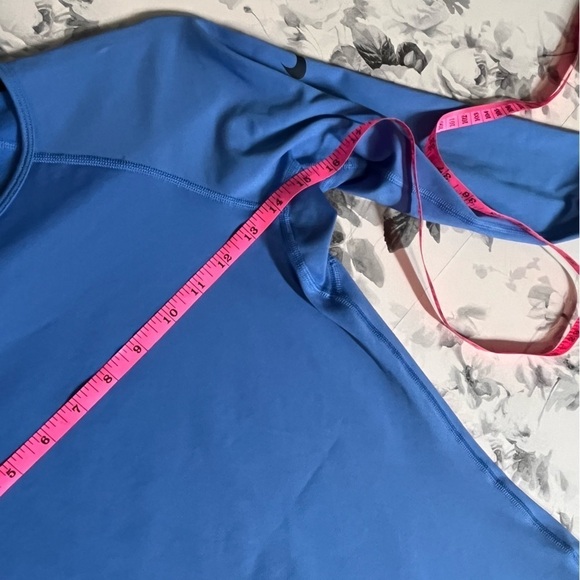 Nike Pro fleece lined long sleeve shirt blue size Small - Picture 12 of 12